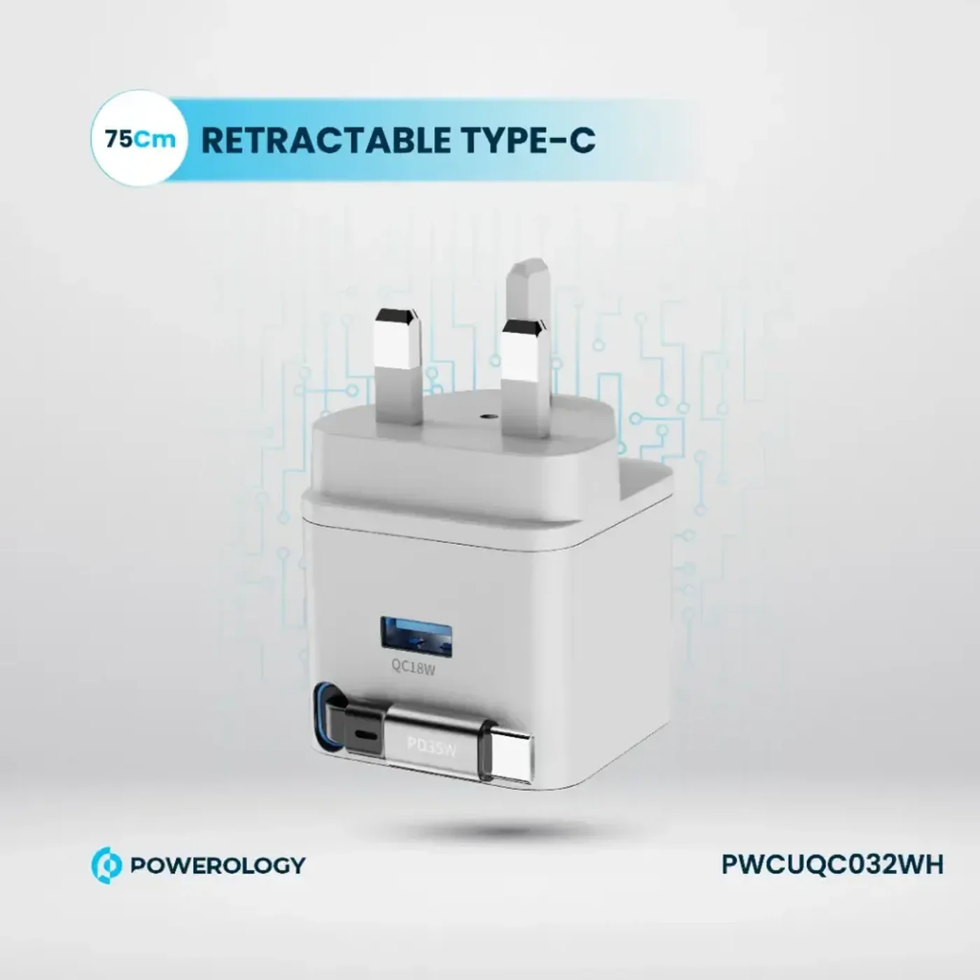Powerology Retractable GaN Charger - Image 4