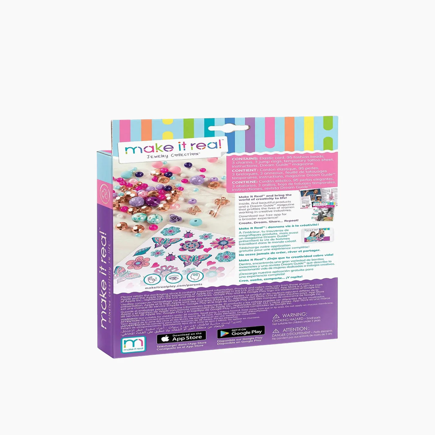 MAKE IT REAL Bedazzled Charm Bracelets, Blooming Creativity- 104 Pcs - Image 3