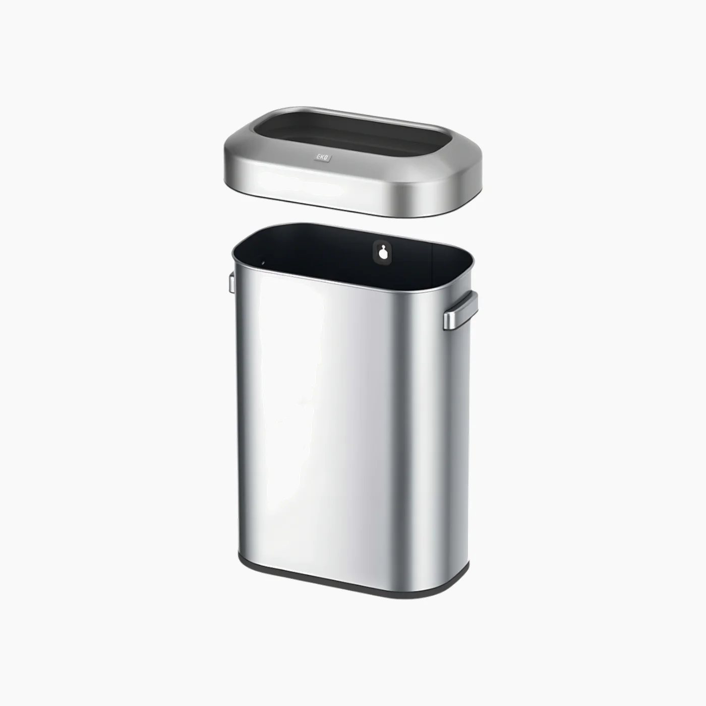 Eko Waste Bin Waste made of Stainless Steel Silver - Image 3