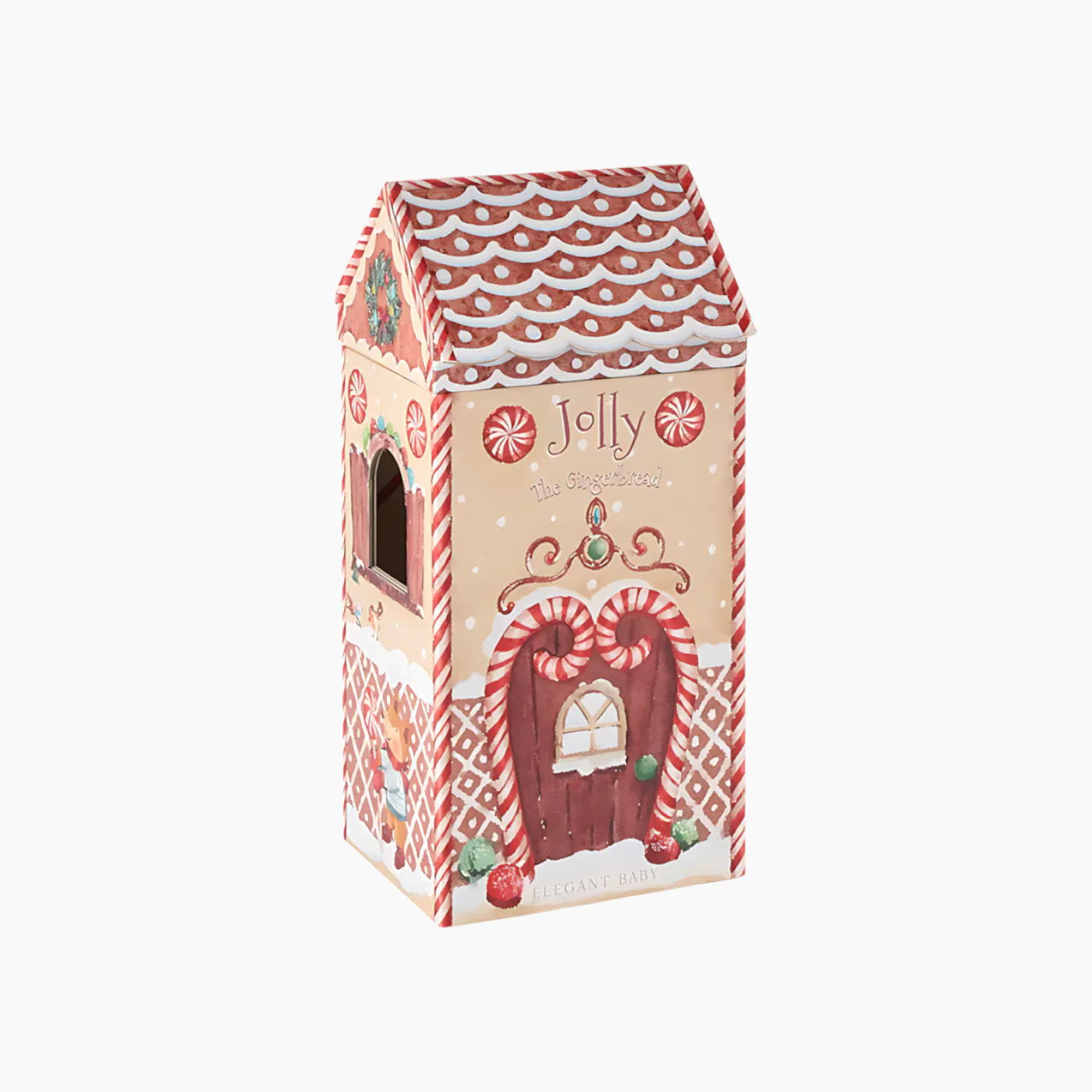 Elegant Baby Jolly' Gingerbread Knit Toy In Gift Box