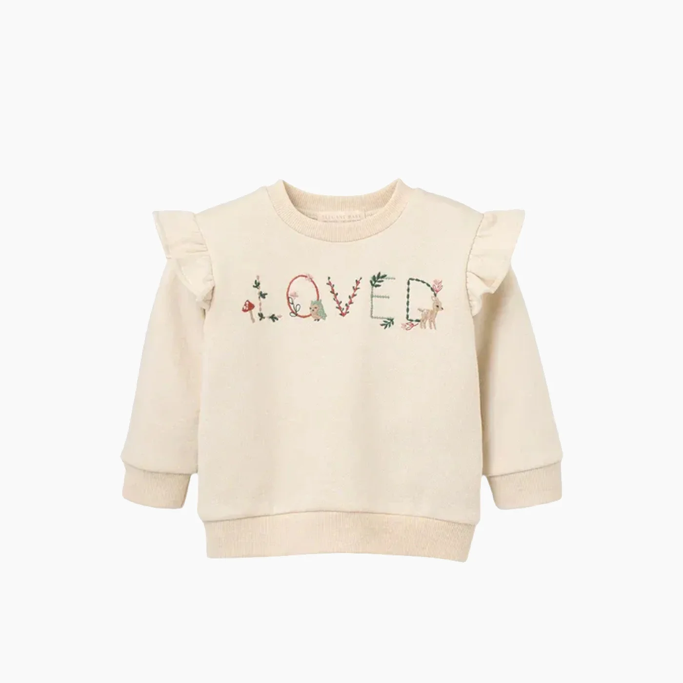 Elegant Baby "Loved" Flutter Sleeve Pullover