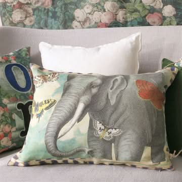Designers Guild Elephants Trunk Sky Cushion - Image 4