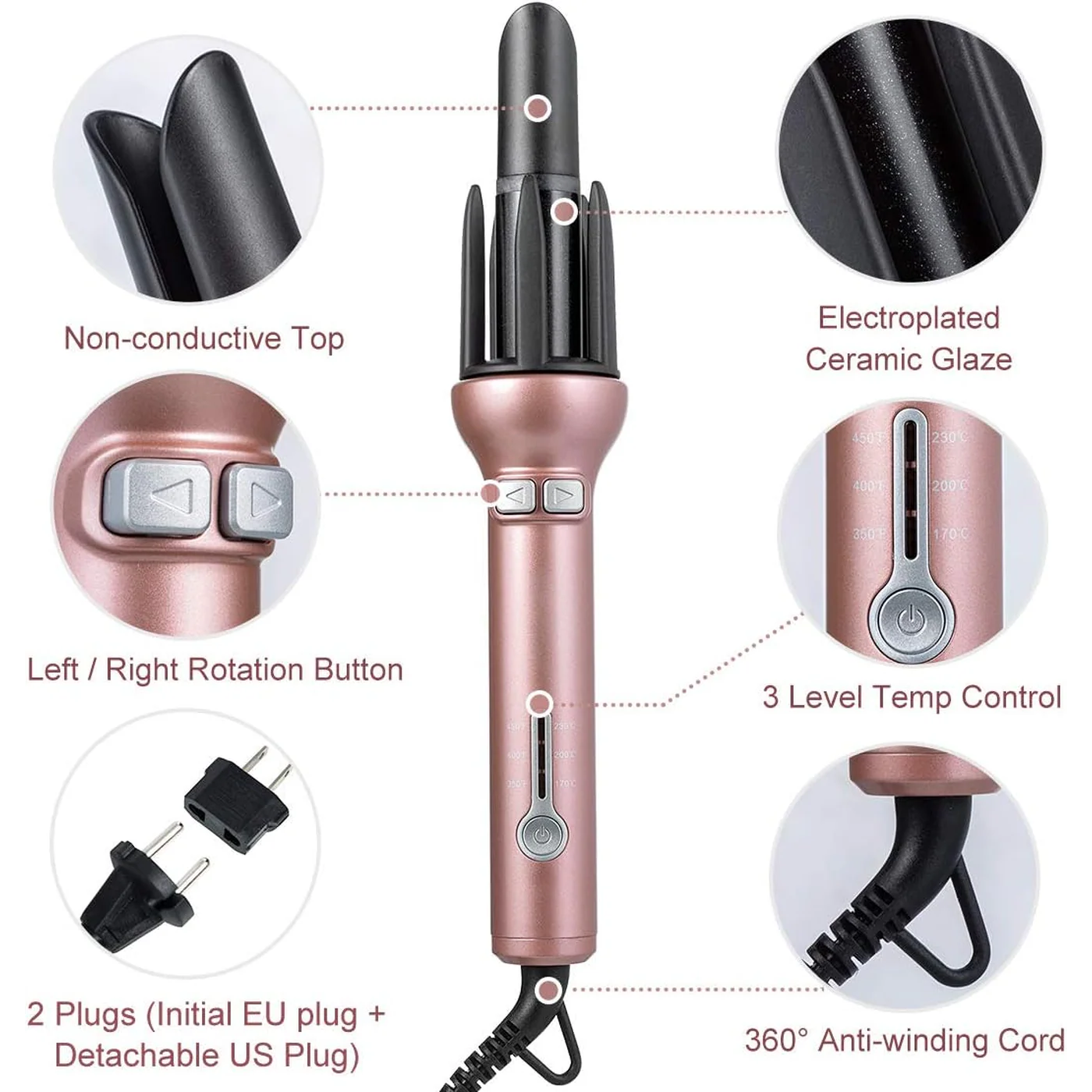 ENZO Automatic Hair Curler for Long Hair - Image 4