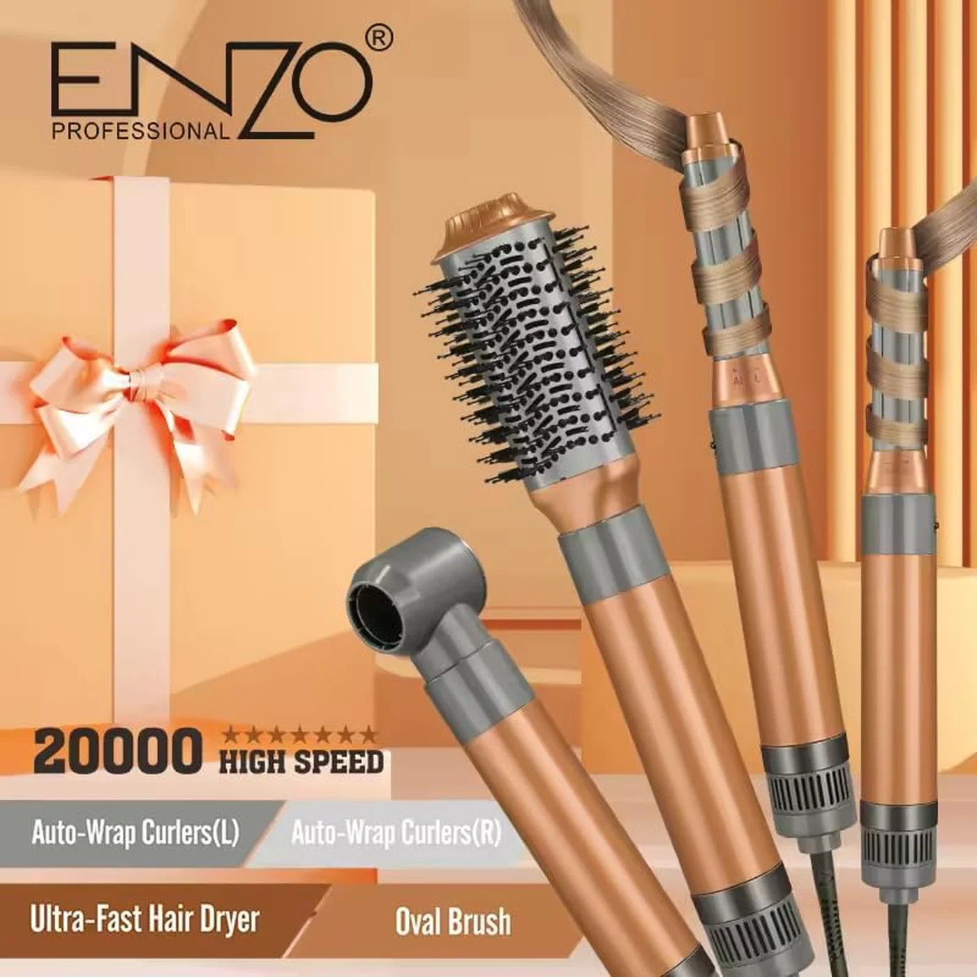 Enzo Flex Style Dayson 4 in 1 Hair Dryer Curler - Image 3