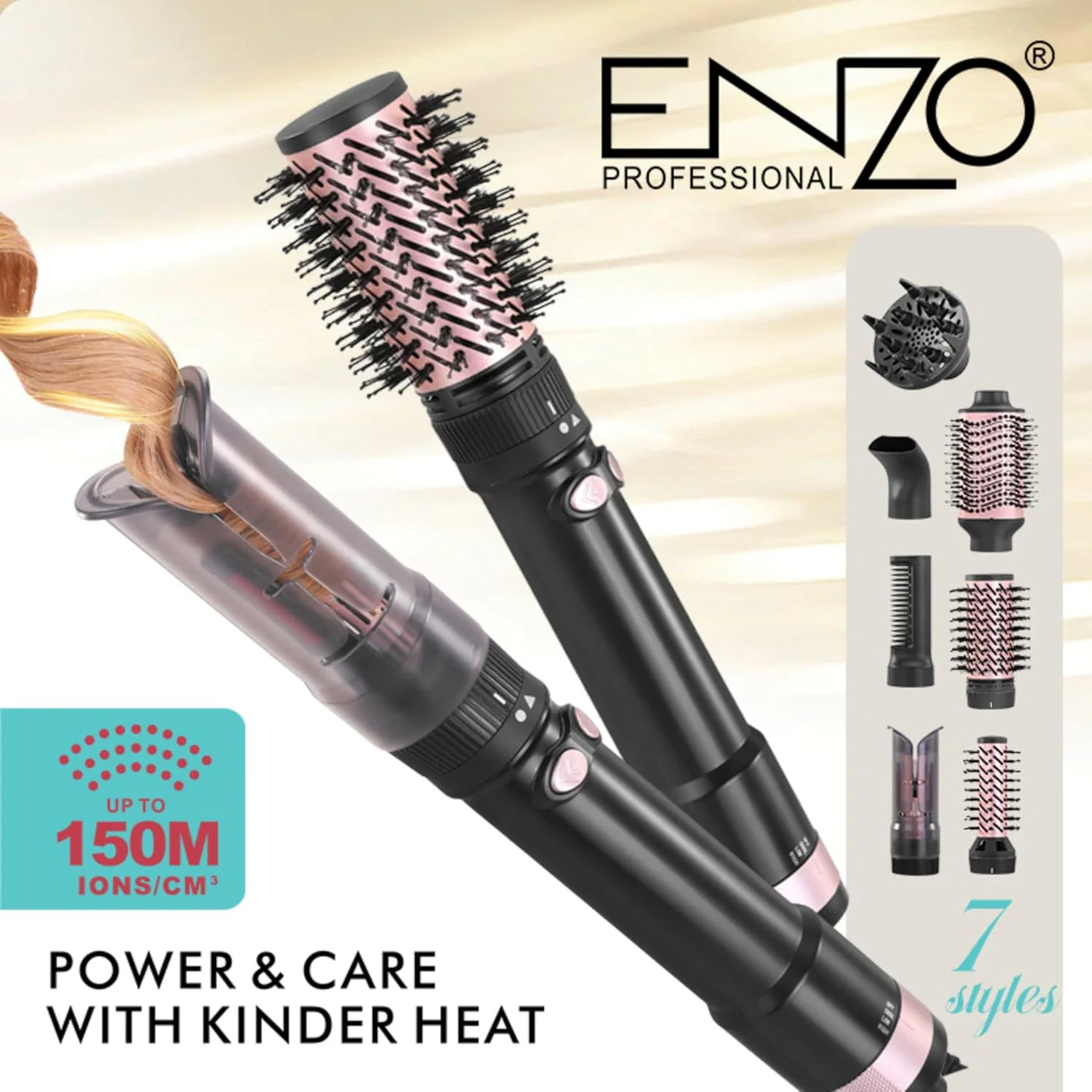 ENZO Professional 7-in-1 Air Styler & Hair Dryer Set - Image 7