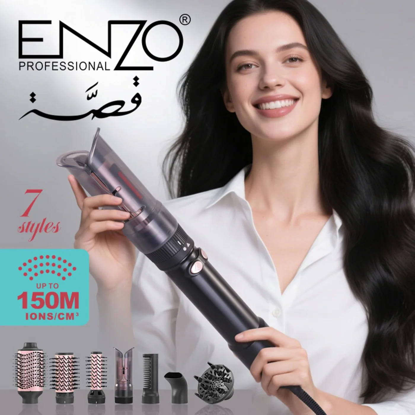 ENZO Professional 7-in-1 Air Styler & Hair Dryer Set - Image 8