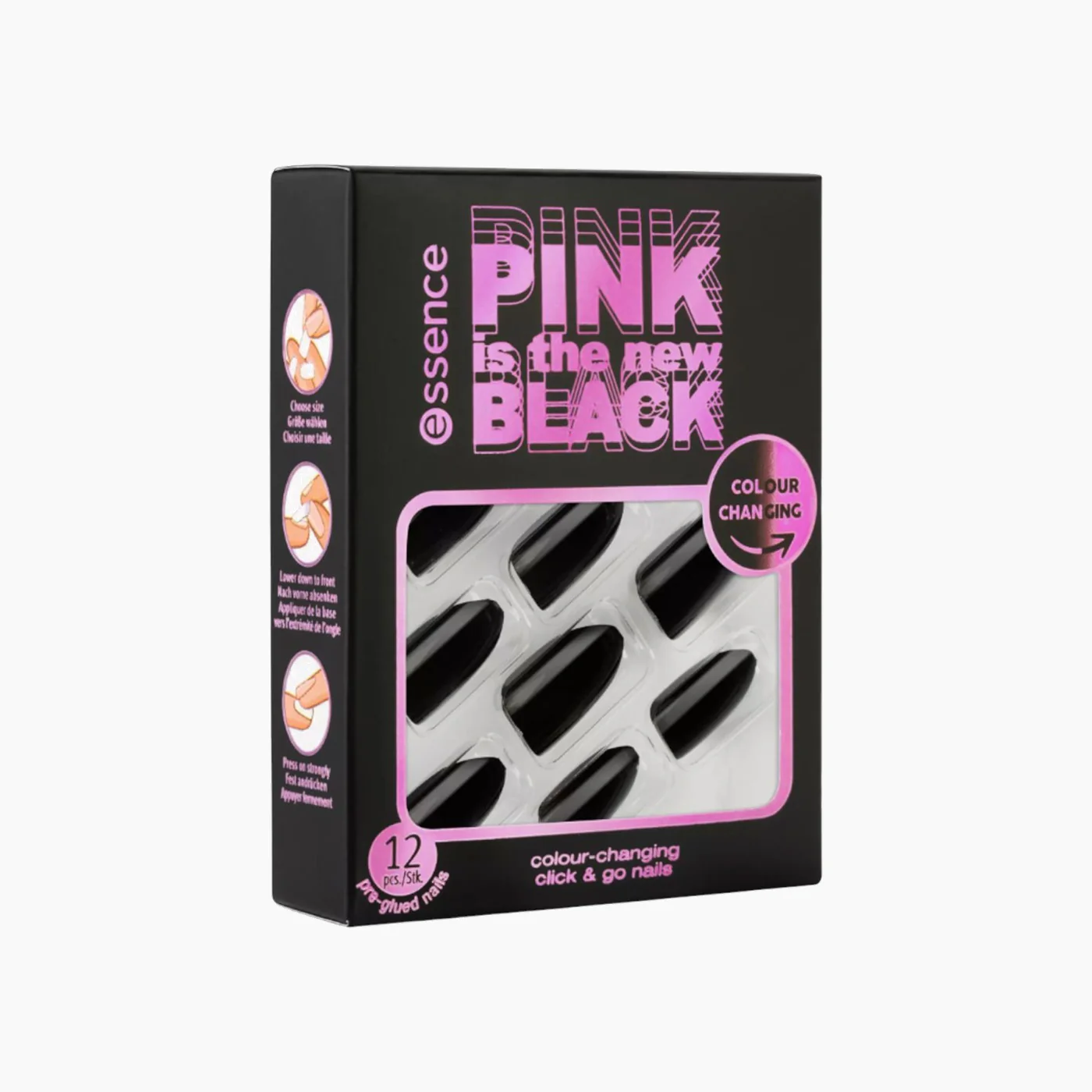 Essence Pink Is The New Black Colour-Changing Click & Go Nails 01