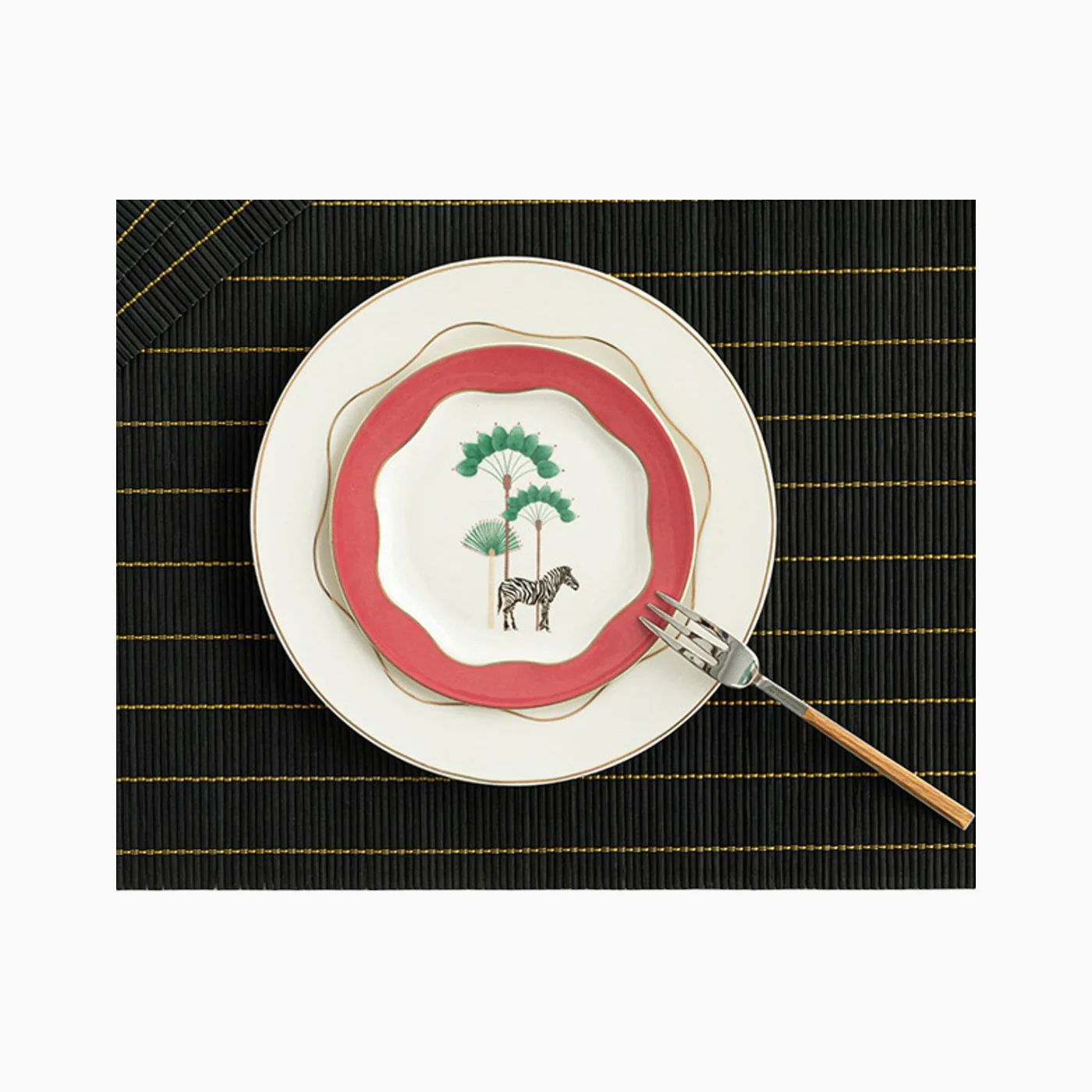 EH Living Farleg Bamboo 4 Pcs Table Mat 45x30 cm Black