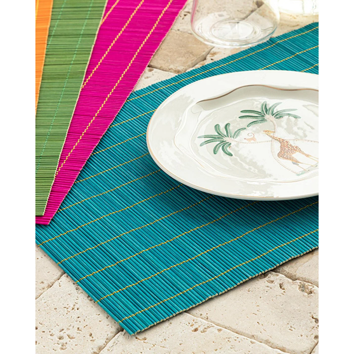EH Living Farleg Bamboo 4 Pcs Table Mat 45x30 cm Colored - Image 3