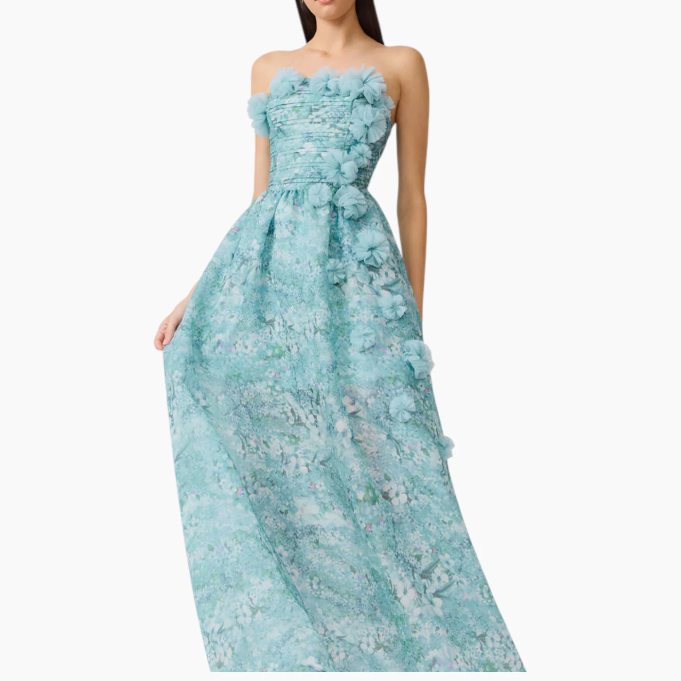 Elliott Faye Strapless Gown in Blue - Image 2