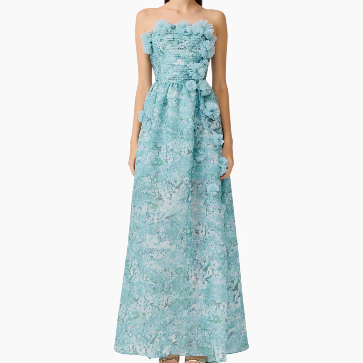 Elliott Faye Strapless Gown in Blue - Image 3