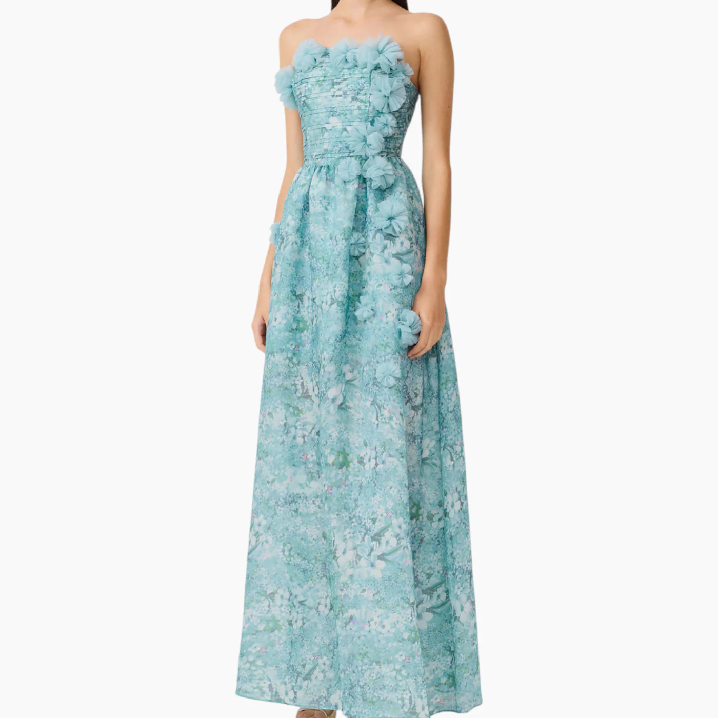 Elliott Faye Strapless Gown in Blue - Image 4