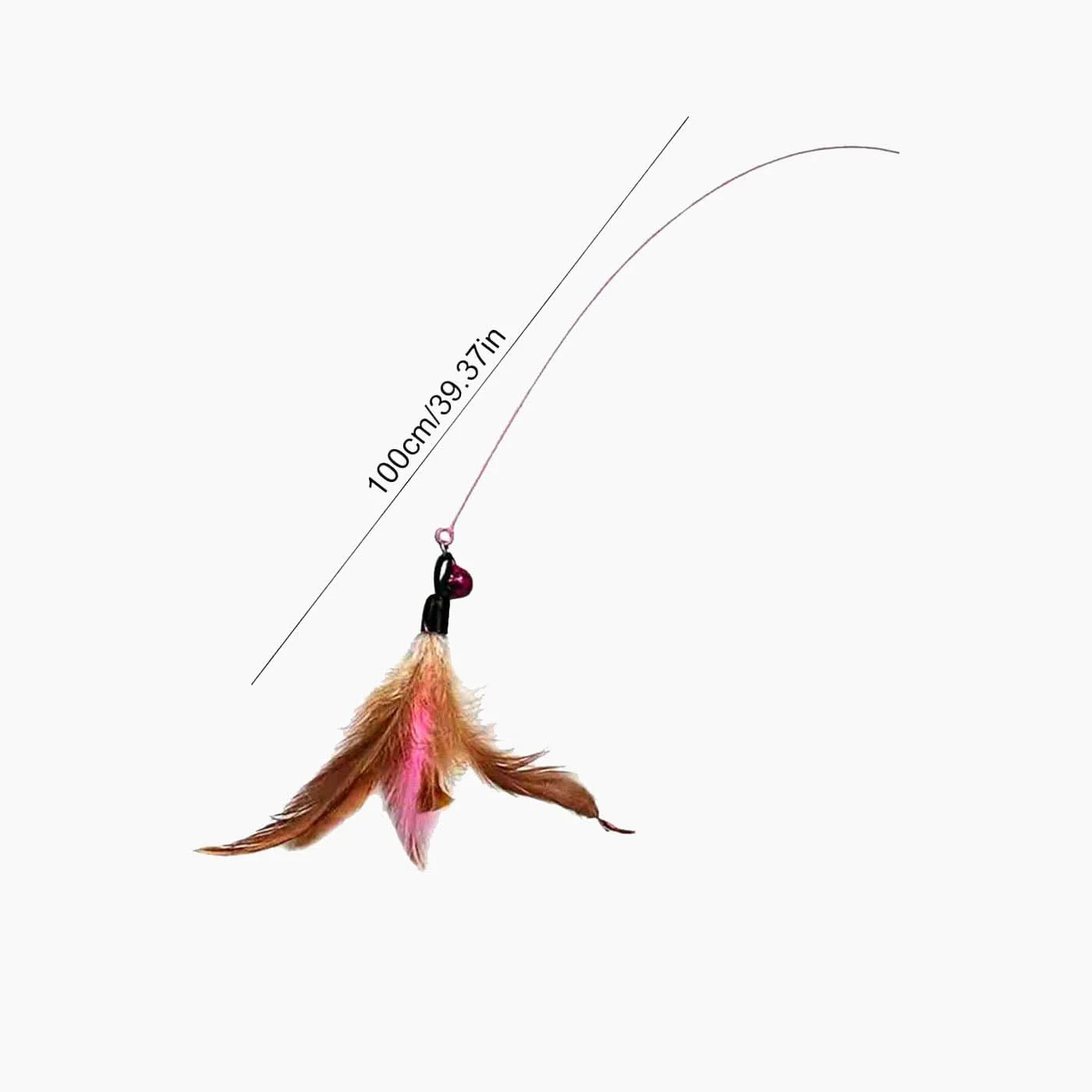 Pet Village Feather Decor Cat Teaser Stick - Image 5