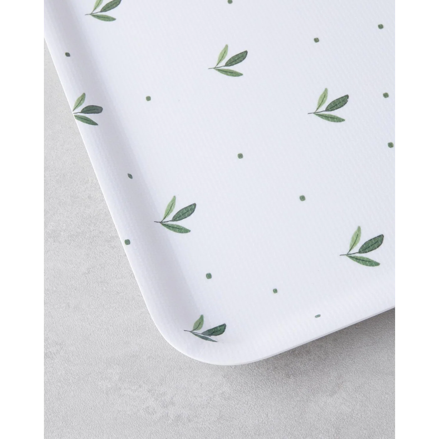 EH Living Feuille Melamine Anti-slip Tray 33x33 cm Green - Image 3