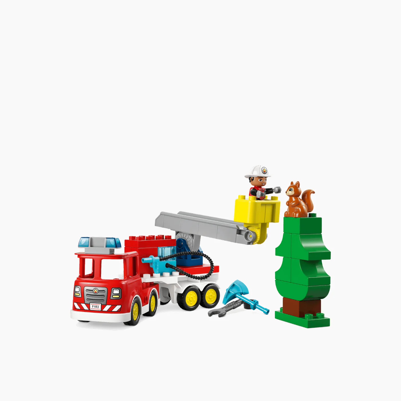 LEGO Fire Truck with Hose and Firefighter- 28 Pcs