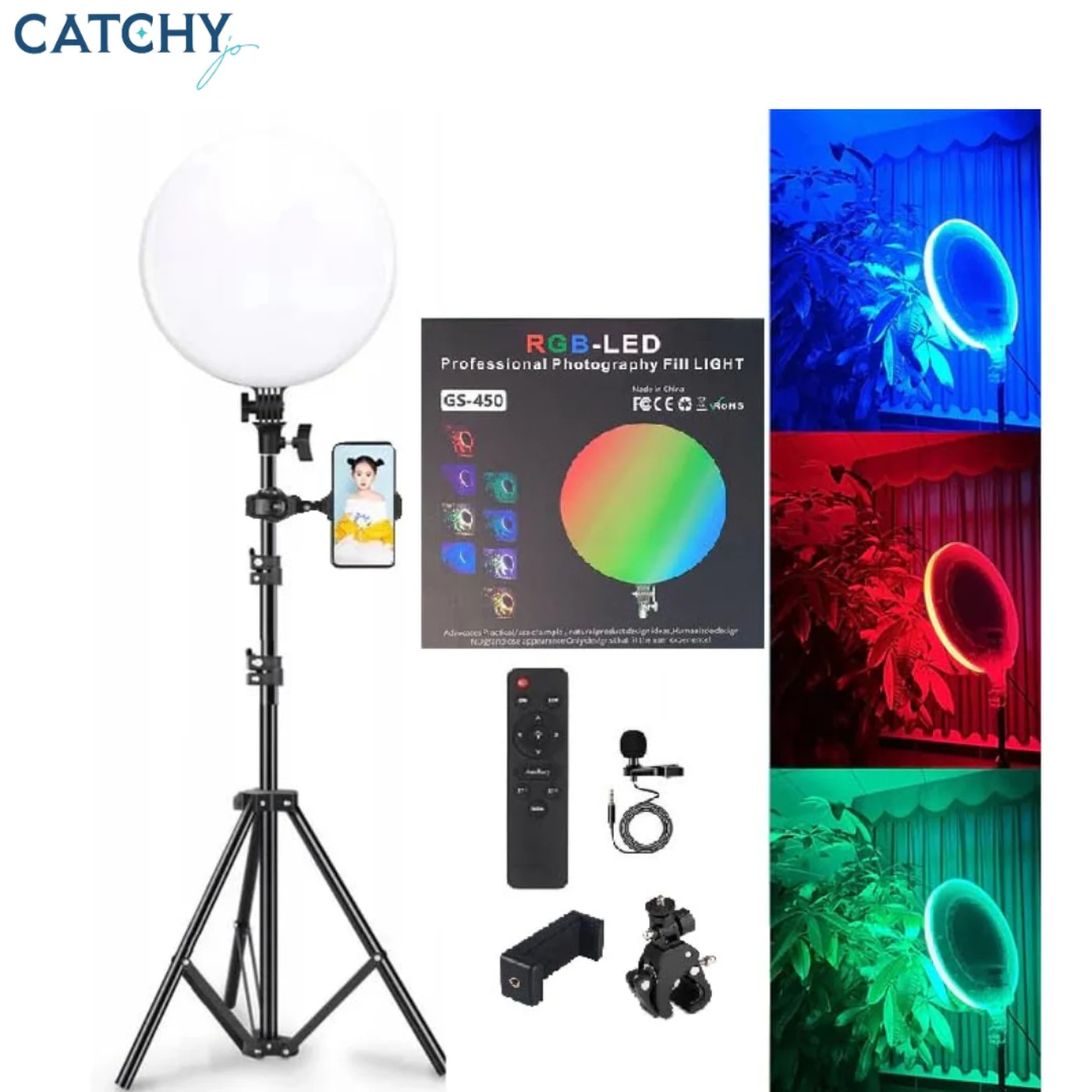 FKU GS-450 RGB Led Round Panel Video Light - Image 2