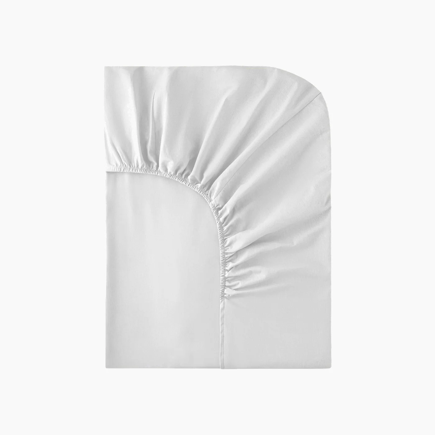 EH Living Flat 2 Cotton Single Size Fitted Sheet 100x200 cm White - Image 2