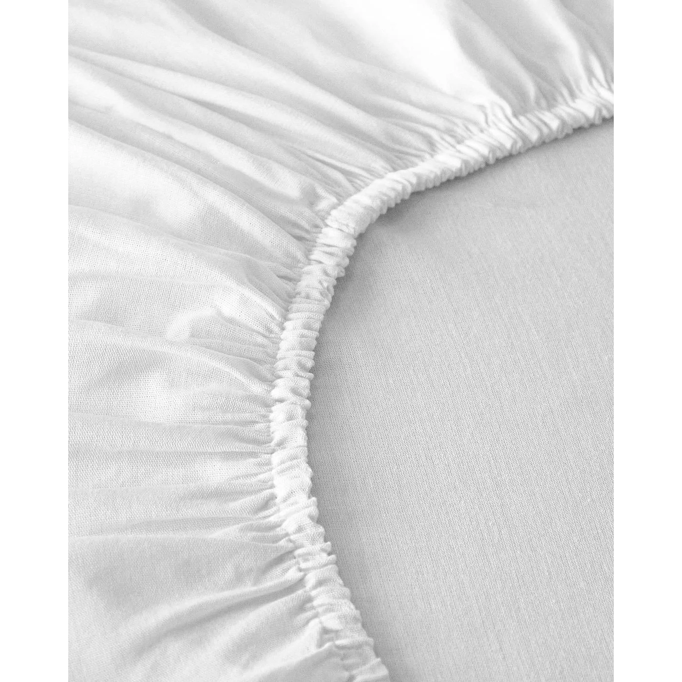 EH Living Flat 2 Cotton Single Size Fitted Sheet 100x200 cm White - Image 3