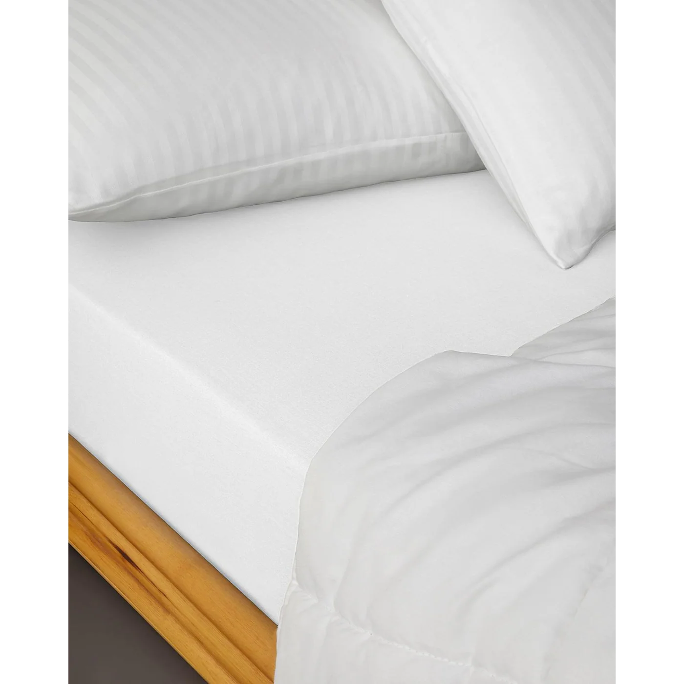 EH Living Flat 2 Cotton Single Size Fitted Sheet 100x200 cm White - Image 7