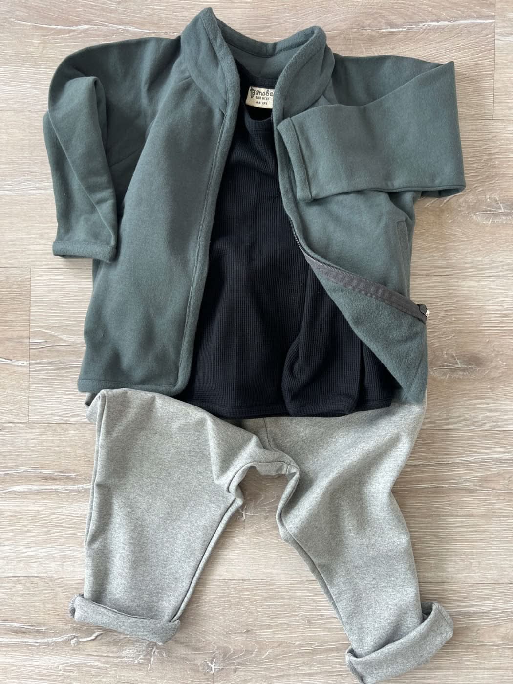 Little Nest Fleece Lined Zipped Sweater - Image 2