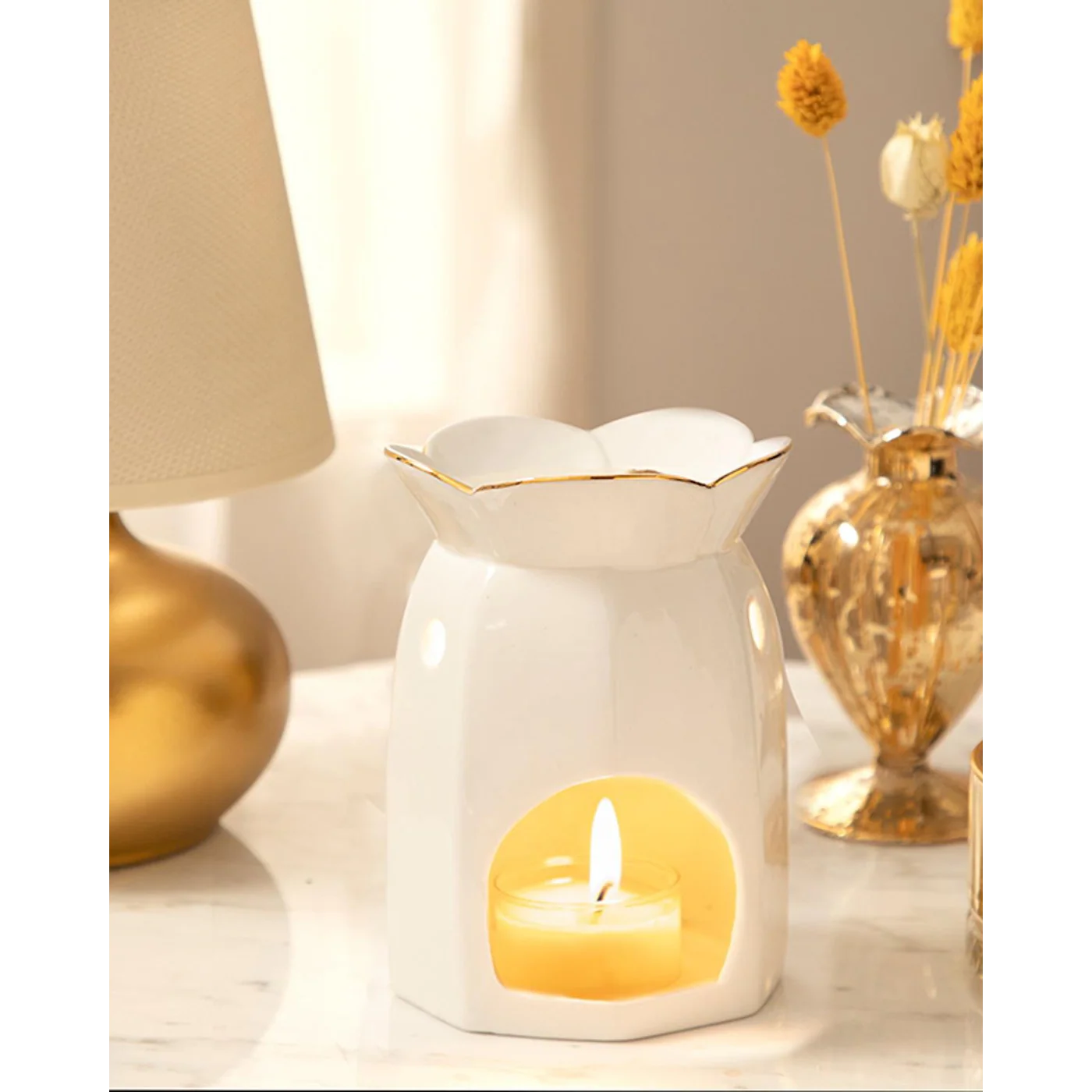 EH Living Floret Censer 11X11X14 cm White - Image 2