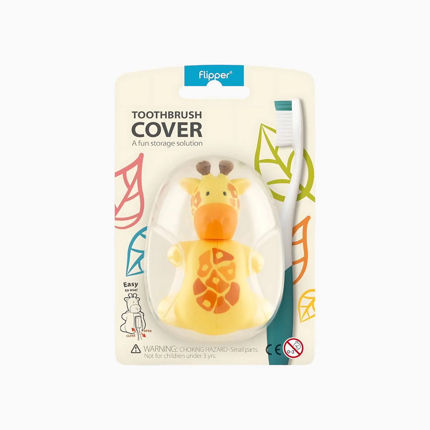 Flipper Fun Animal Toothbrush Cover & Toothbrush Combo Pack - Image 4