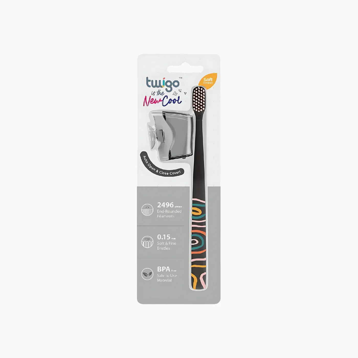Flipper Twigo Toothbrush Cover & Toothbrush Adult Basic Combo Pack - Image 5