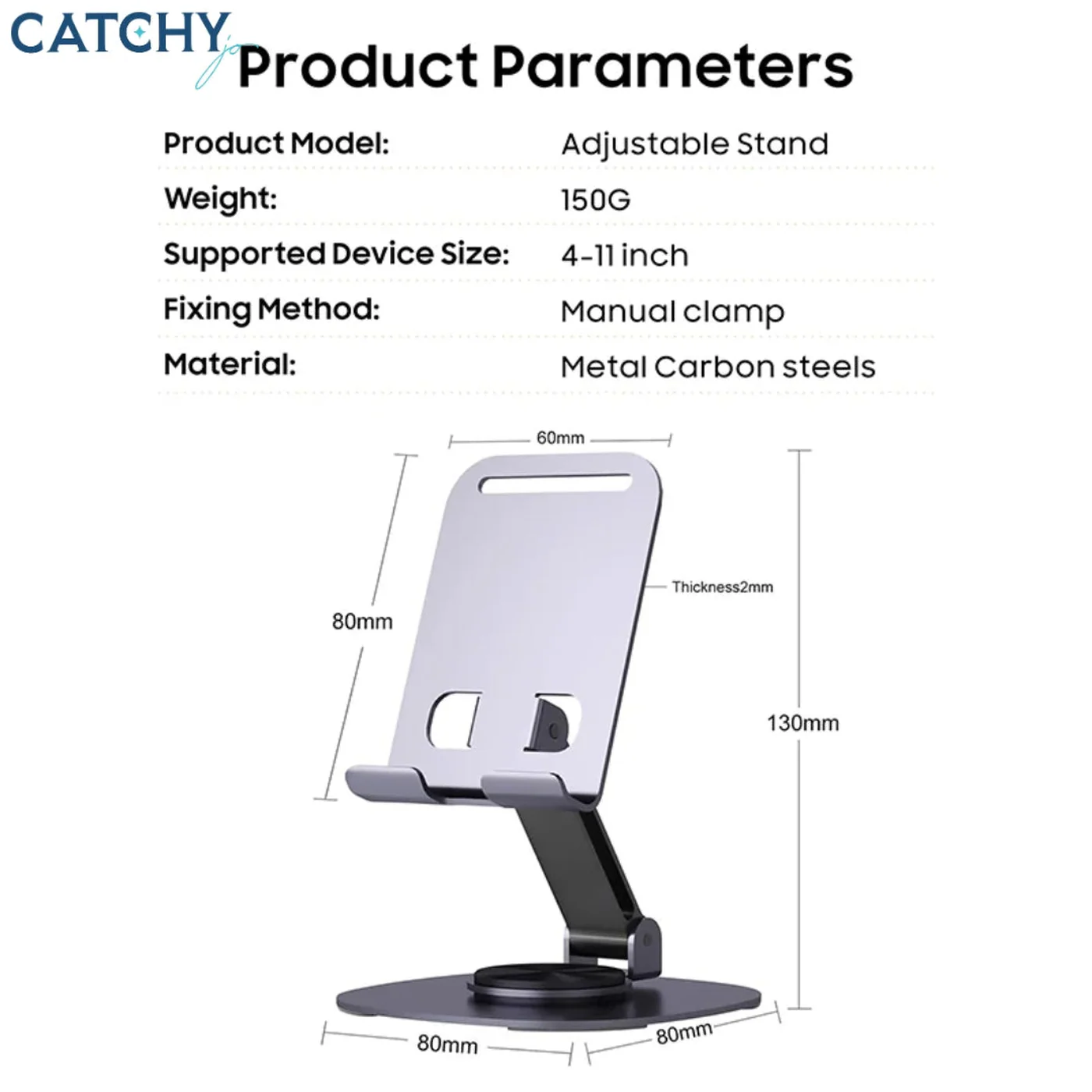 JOYROOM  Foldable Carbon Steels 360 Rotation Phone Holder - Image 5