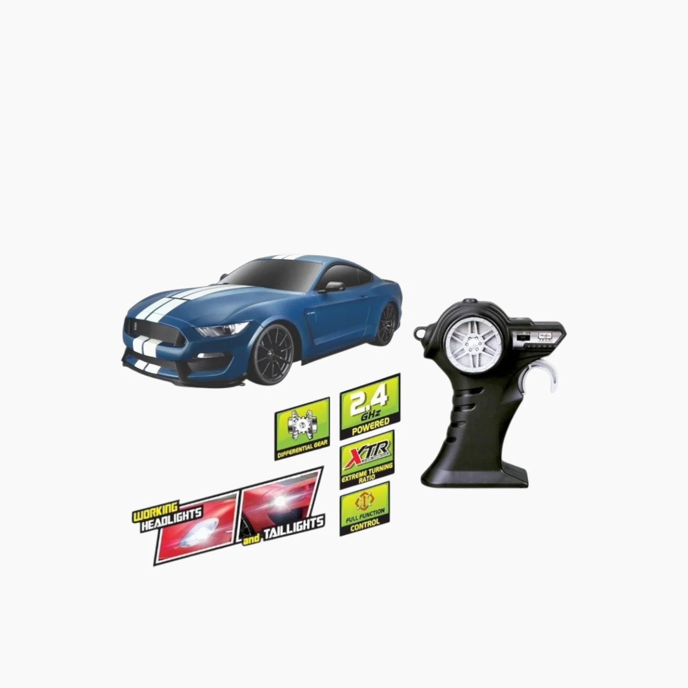 Maisto Burago Ford Shelby GT350 1:14 RC (2.4 GHz, USB Charger Included) - Image 8
