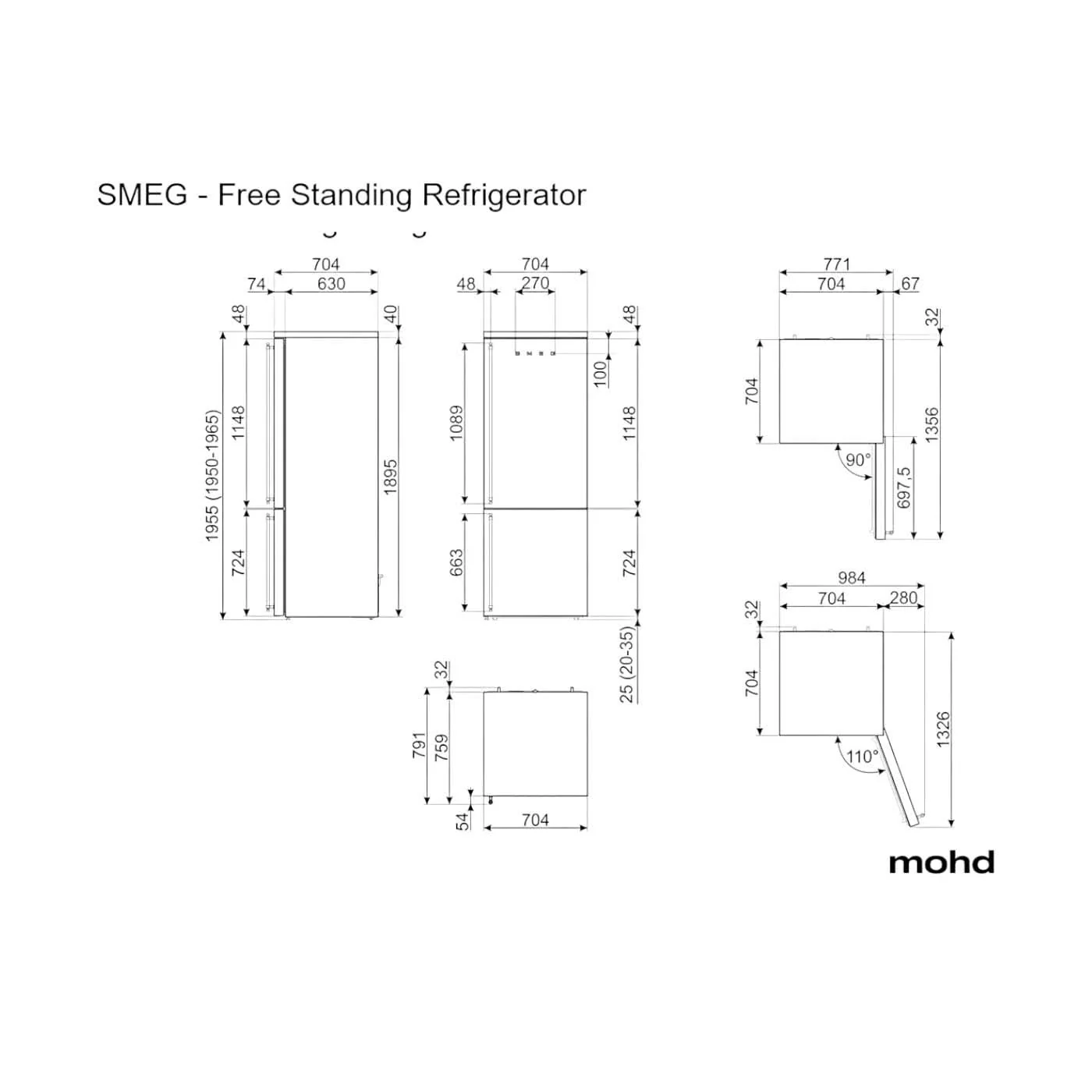 Smeg Free Standing Refrigerator - Image 16
