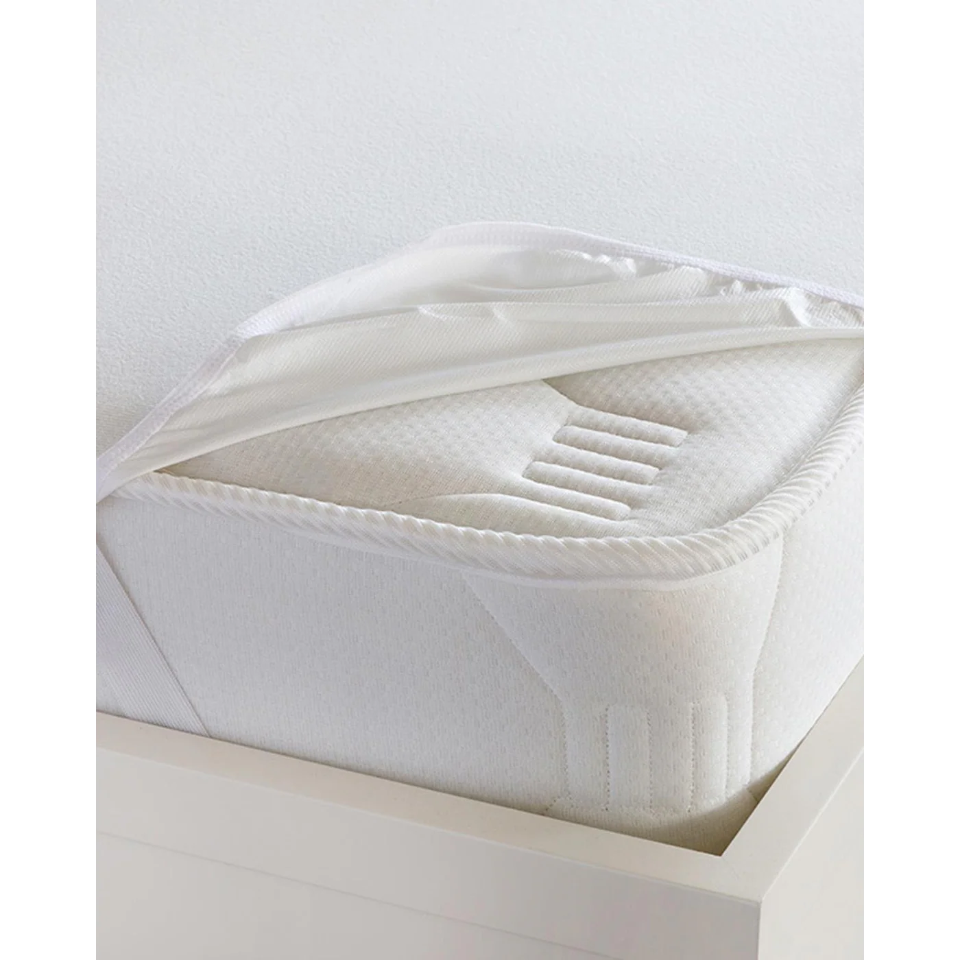 EH Living Fresh Touch Waterproof Leak-proof Double Size Mattress Topper 160x200 cm White - Image 3