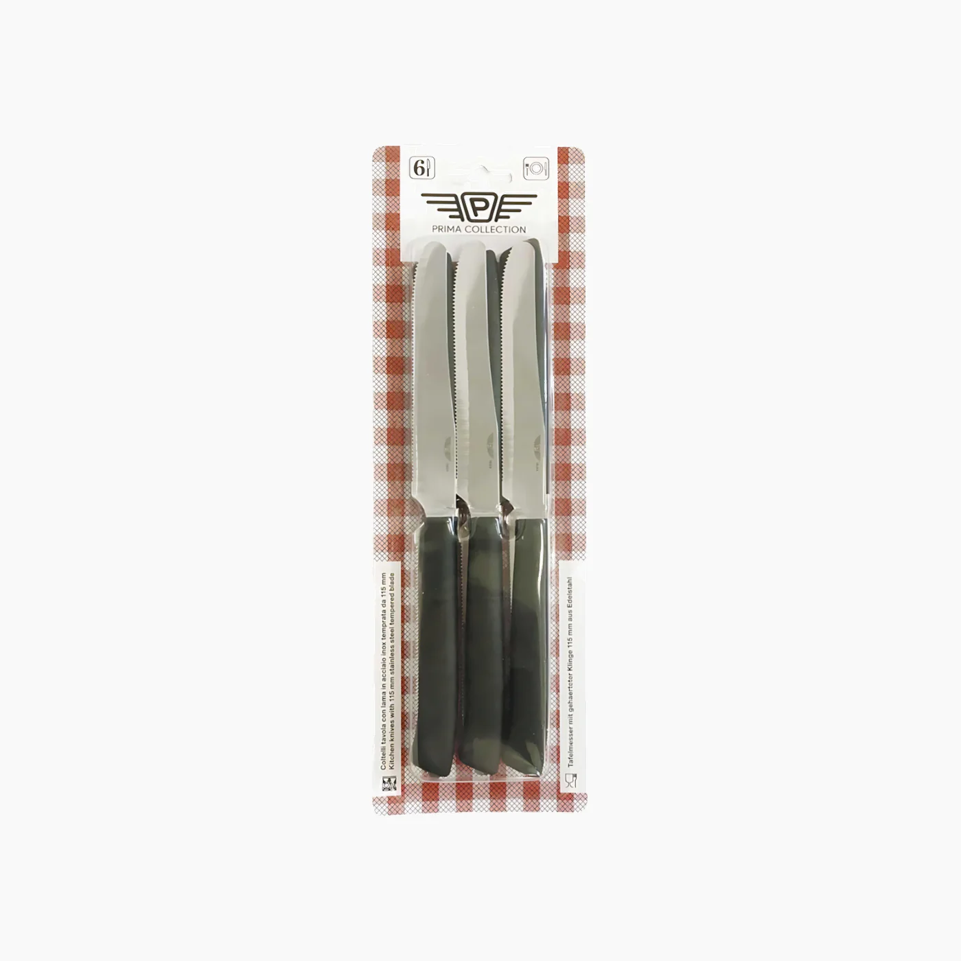 Pinti Fruit Knife 11cm Set of 6 Pieces Stainless Steel - Image 2
