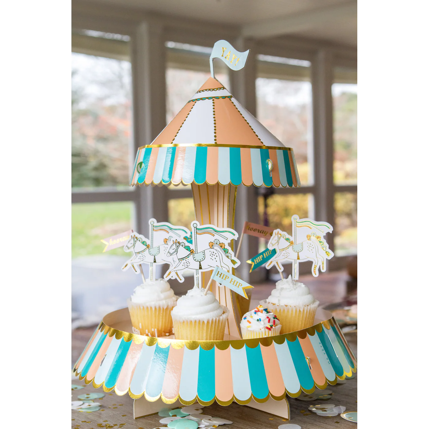 Ma Fete Carousel Cupcake Stand - 1 Piece - Image 3