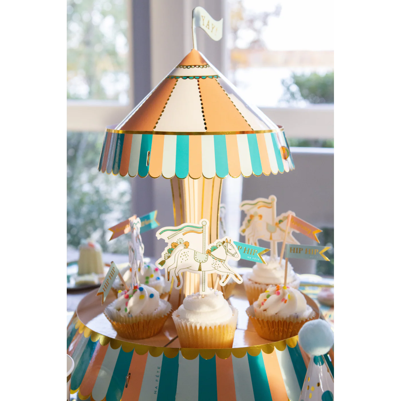 Ma Fete Carousel Cupcake Stand - 1 Piece - Image 5