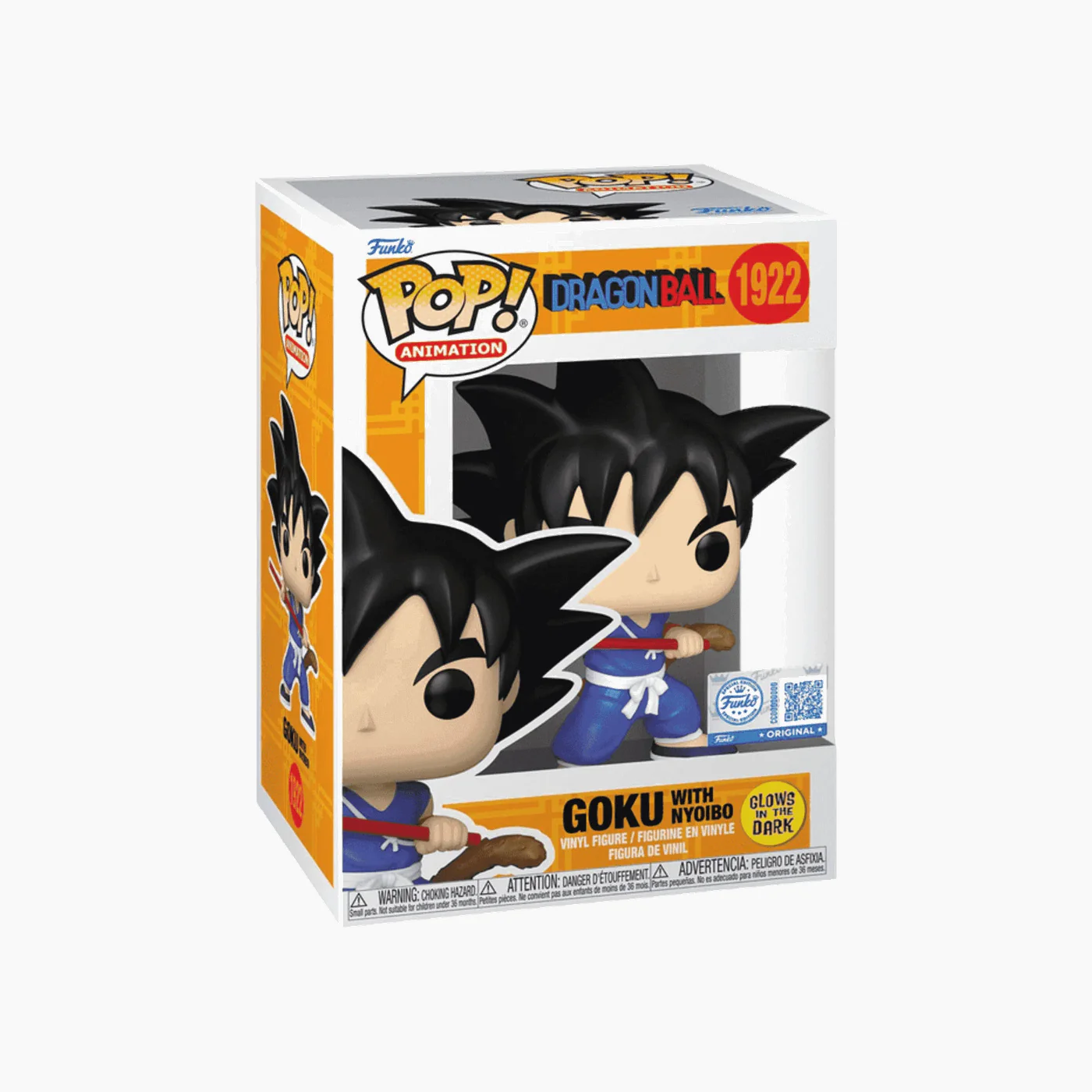 Funko Pop! Animation: Dragon Ball- Goku With Nyoibou Glow In The Dark - Image 3