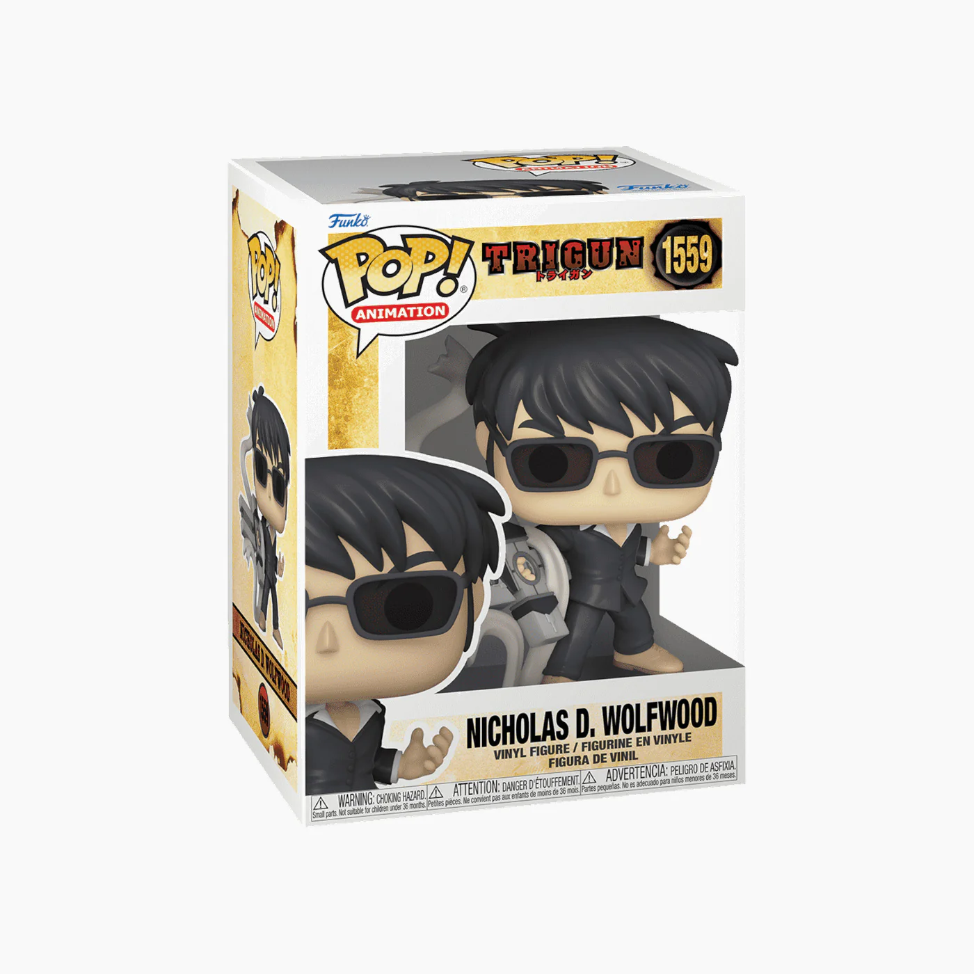 Funko Pop! Animation: Trigun- Nicholas D. Wolfwood With Punisher Cross - Image 2
