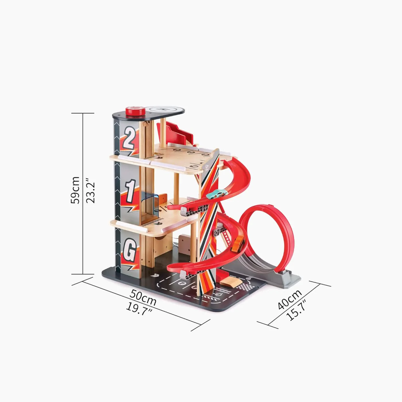 Hape Gearhead Stunt Garage Playset - Image 4