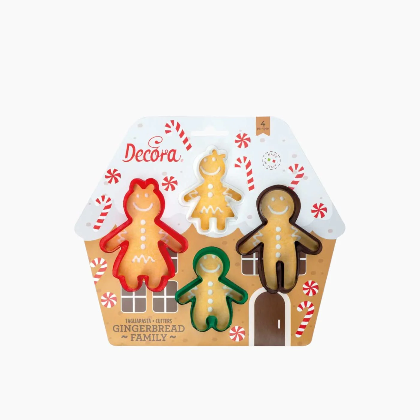 Decora Gingerbread Family Pastry Cutter