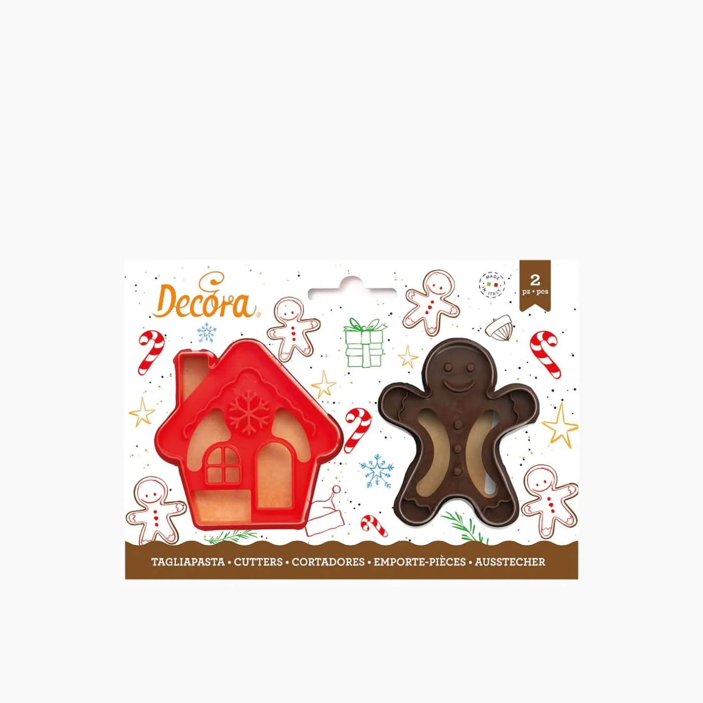 Decora Gingerbread Man & House Cookie Cutter Set