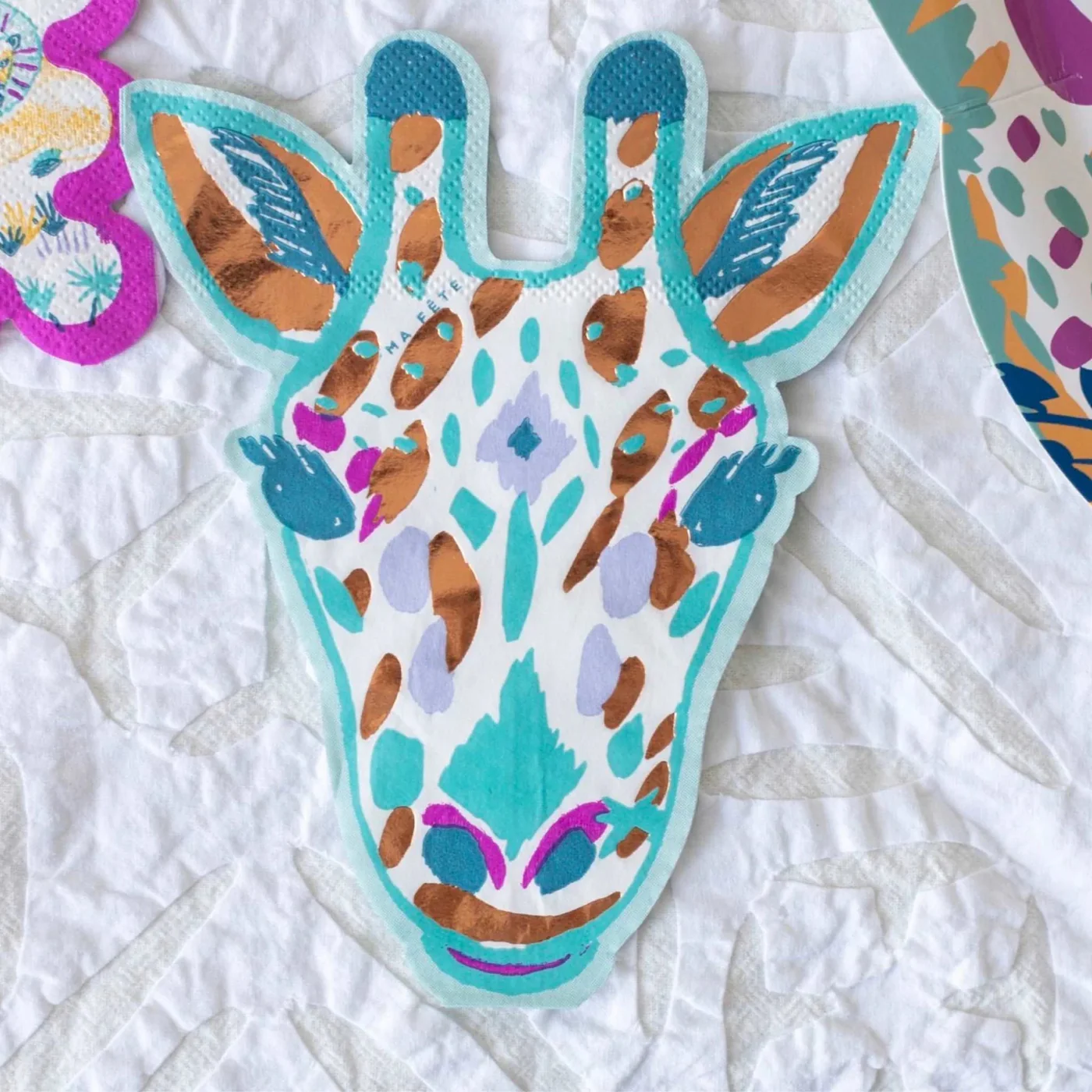 Ma Fete Giraffe Napkins - Set of 16 - Image 4