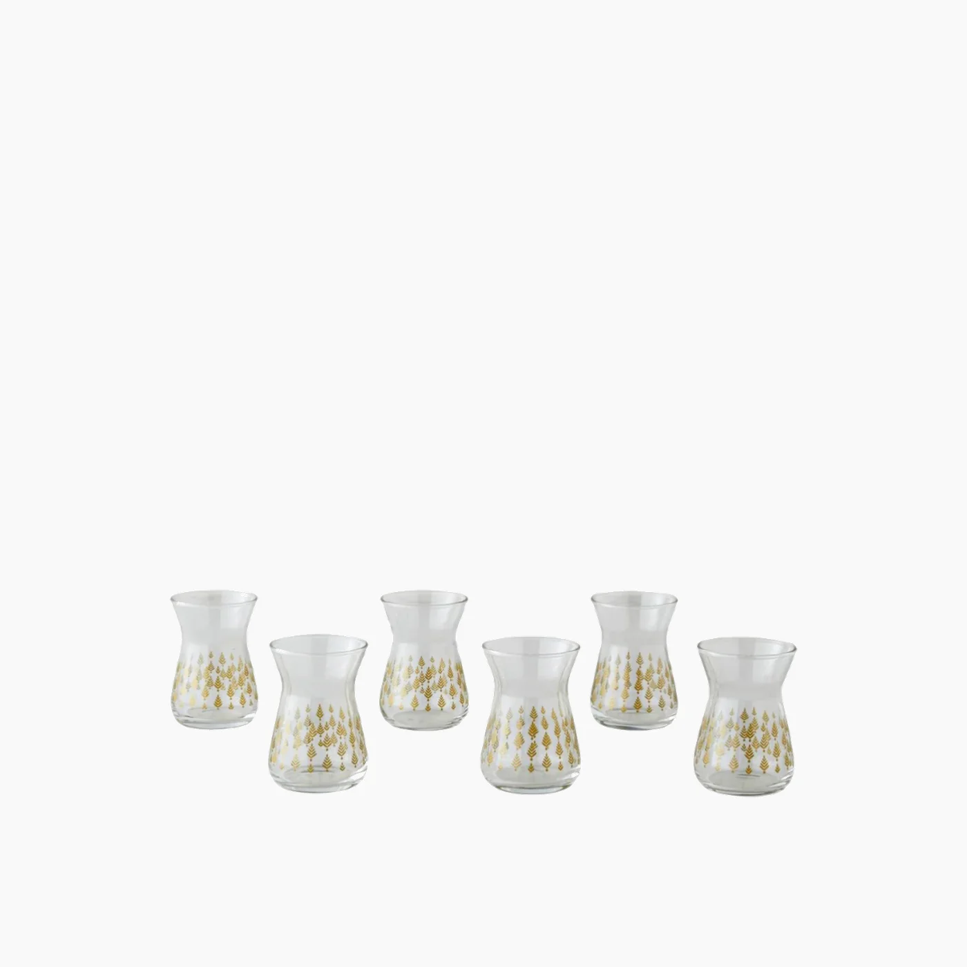 EH Living Glass 6 pcs Tea Glass 132 ml Transparent - Gold - Image 2