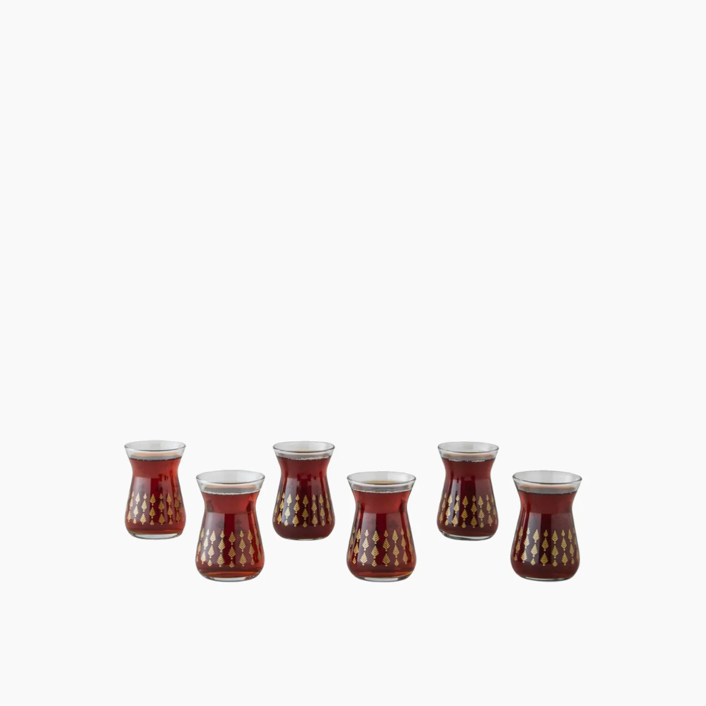 EH Living Glass 6 pcs Tea Glass 132 ml Transparent - Gold - Image 3