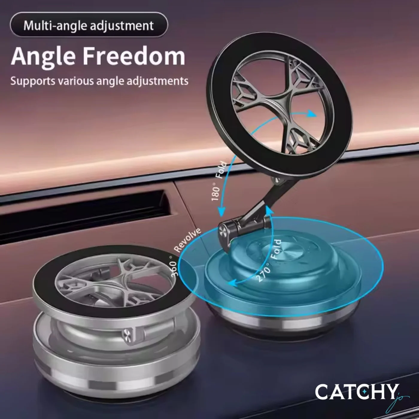 C.JO Glass Vacuum Suction Car Phone Holder - Image 2