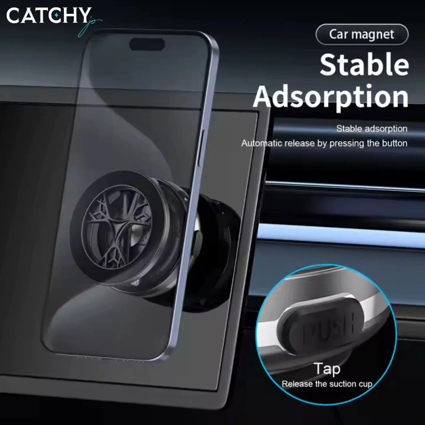 C.JO Glass Vacuum Suction Car Phone Holder - Image 4