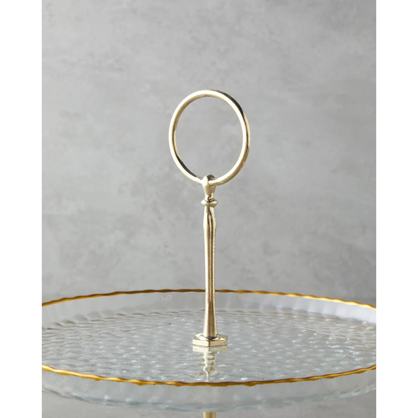 EH Living Golden Glow Glass Cookie Stand 21+28 cm Transparent - Gold - Image 3