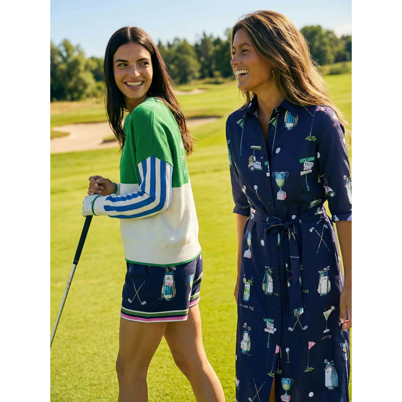 Vilagallo Golf Print Shirt Dress - Image 3
