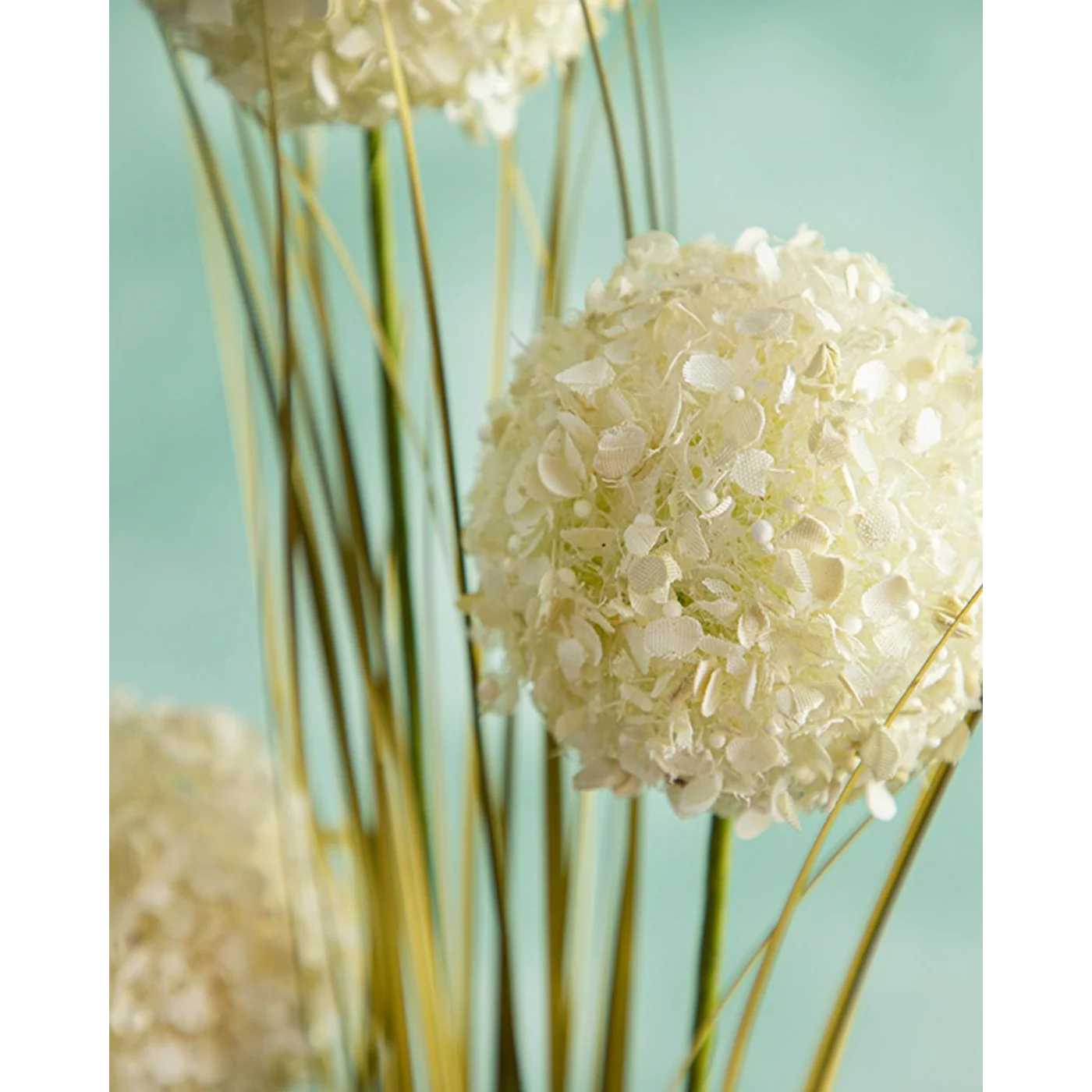 EH Living Grass Bush Single Branch Artificial Flowe 63 cm Cream - Image 3
