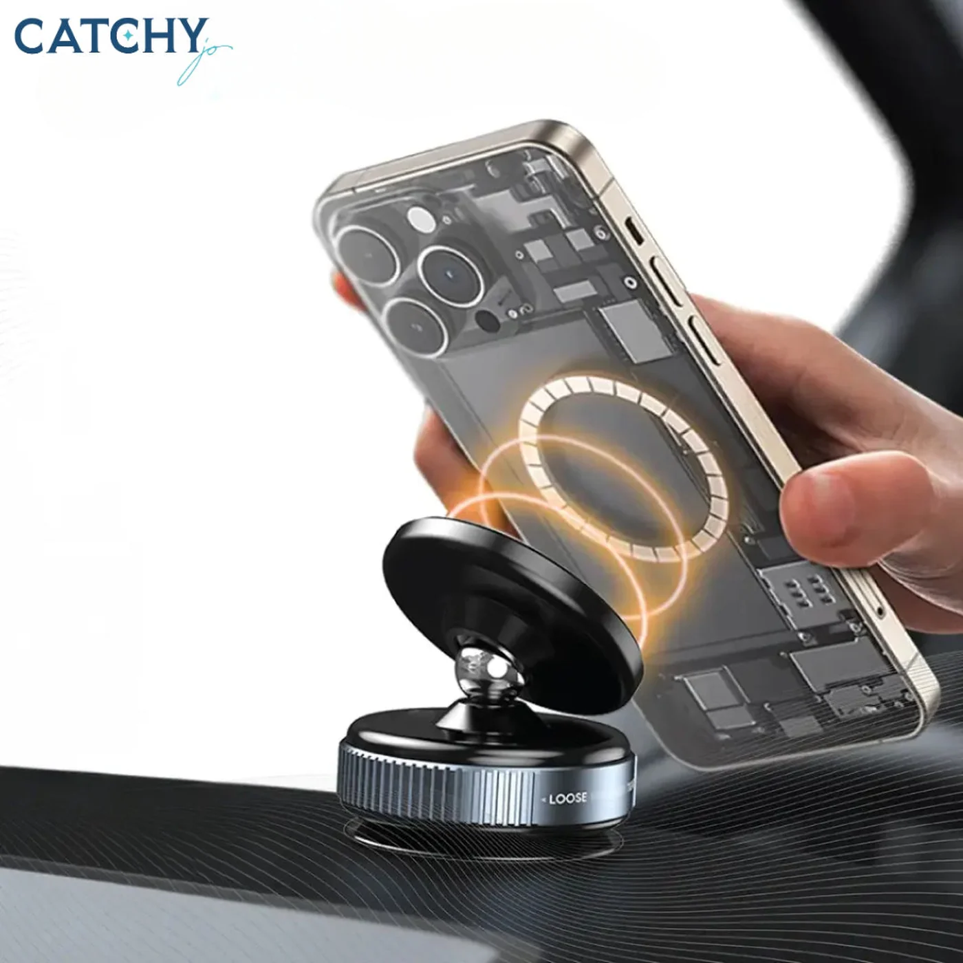 Green Lion Magno Flex Vacuum Suction Car Phone Holder - Image 2