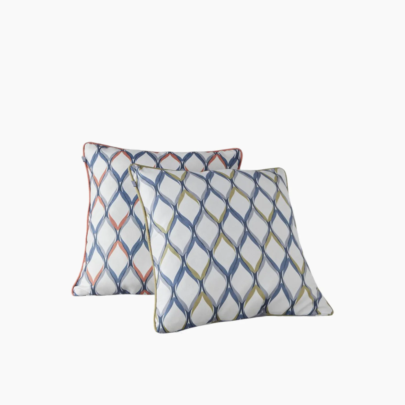 EH Living Grid Double Sided Toss Pillow Cover 45x45 cm Navy Blue - Brick - Image 4