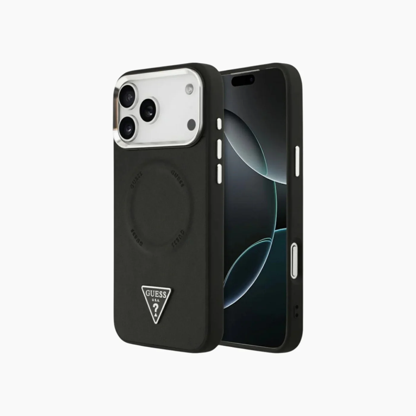 GUESS iPhone MagSafe Leather Case With Triangle Logo - Image 3